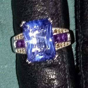 Color Change Fluorite with Amethyst on the Shoulders